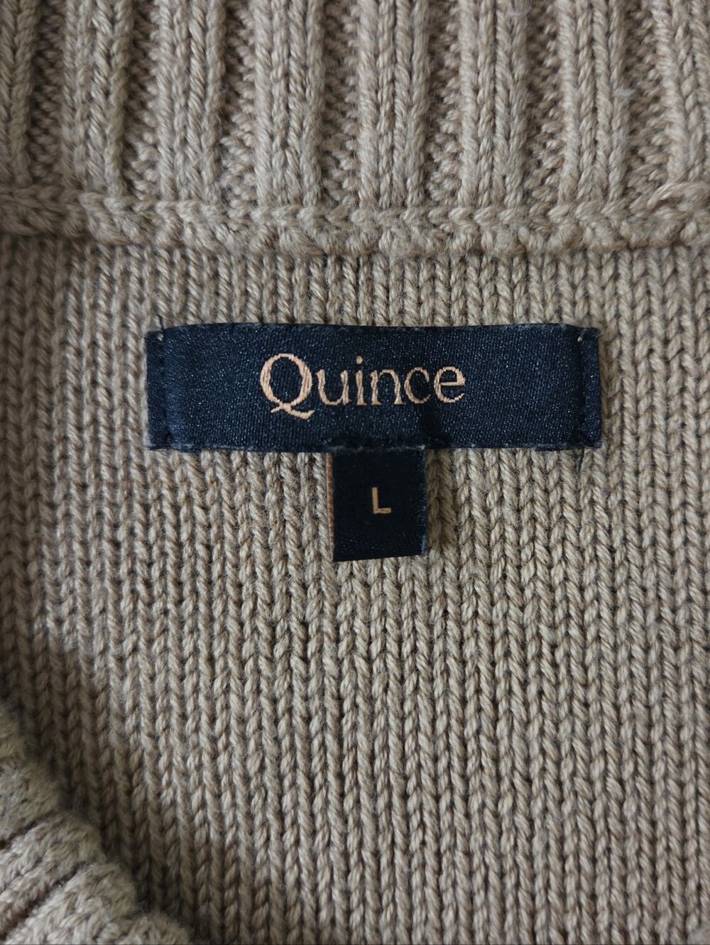 Quince Organic Cotton Camel Cropped Cardigan - Picture 9 of 16